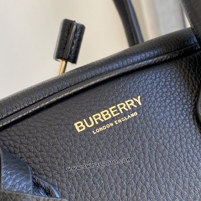 Burberry專門店新款粒紋皮革立方包手提肩背女包 巴寶莉時裝秀款保齡球包 yxb1238